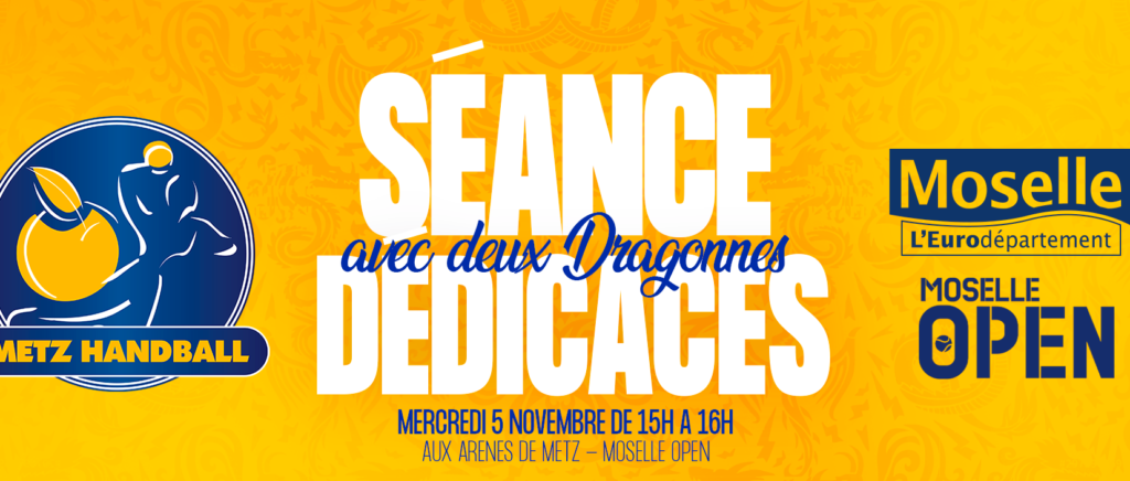 Séance de dédicaces avec 2 Dragonnes au Moselle Open.