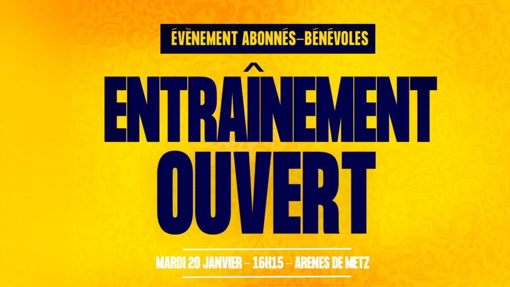 Entraînement ouvert aux abonnés et bénévoles.