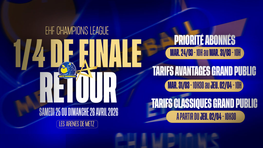 1/4 de finale retour Ligue des Champions : les dates d'ouverture de la billetterie.