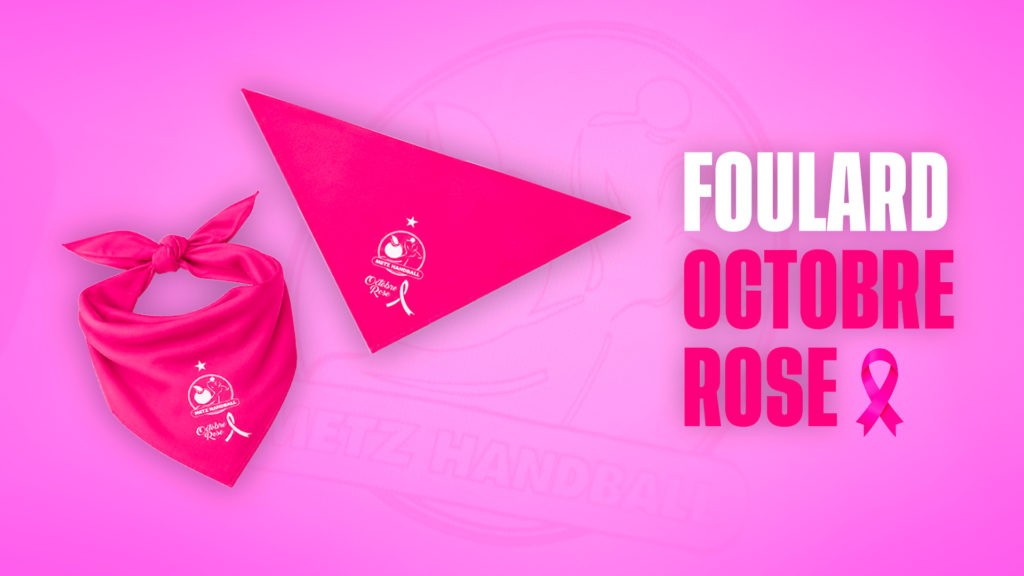 Le foulard Octobre Rose disponible aux Arènes.